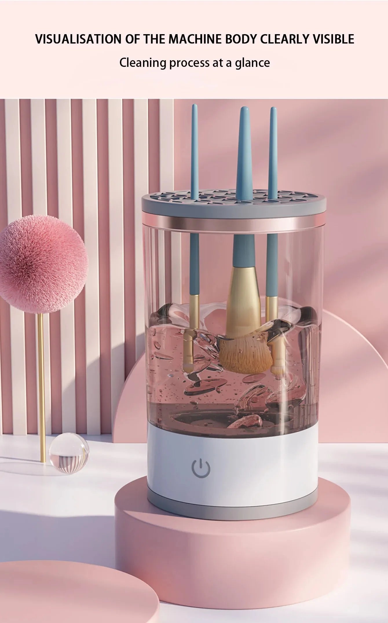 Automatic Makeup Brush Cleaner