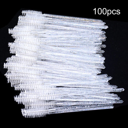 100pcs Disposable Eyelash Spoolie Brushes